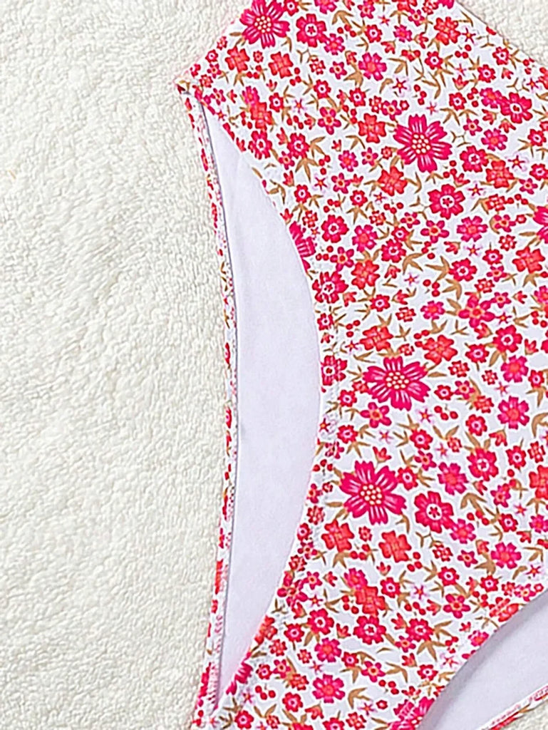 Sexy Floral Print Female Swimsuits Women Bikini 2025 Swimwear High Waisted Bikinis Sets Two Pieces Bandeau Bathing Suit Beahwear