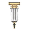 WSP50 Reusable Whole House Spin Down Sediment Water Filter, 50 Micron Flushable Prefilter Filtration, Lead-Free Brass