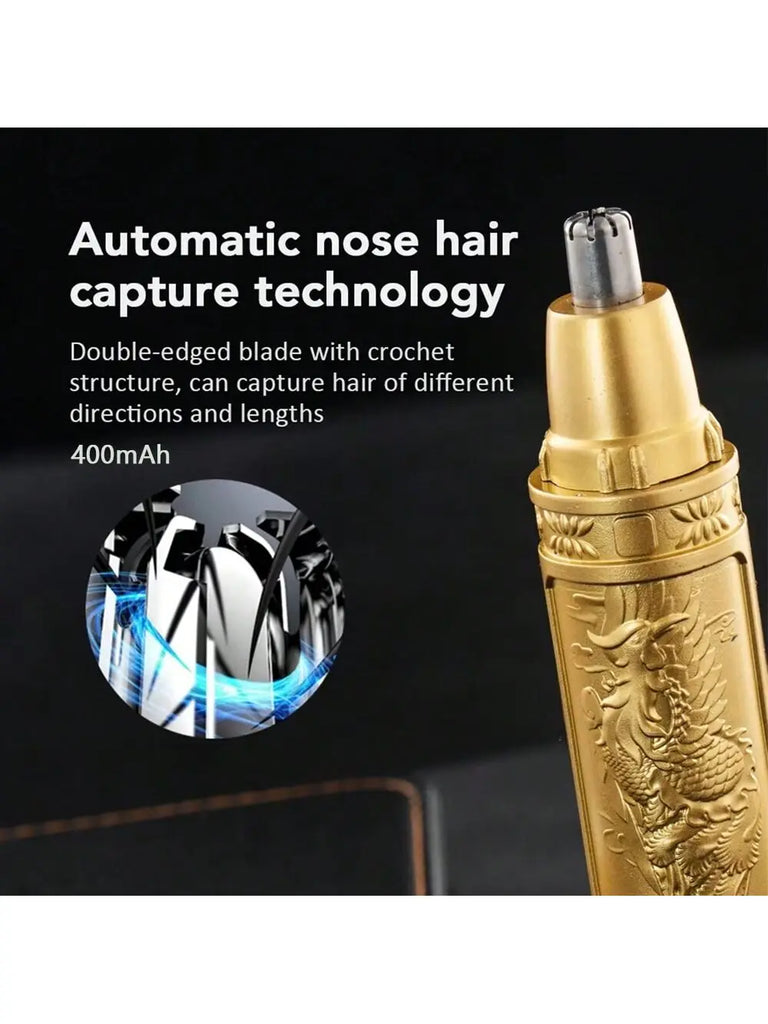 Ear and Nose Hair Trimmer for Men 360 Rotating Dual-Blade Electric Shaver Professional Ear Nose Hair Clipper Facial Hair Removal