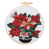 1set Embroidery Kits Flower With Hoop Needlework Suitable Beginners Pattern Floral Thread DIY Handmade Home Decor