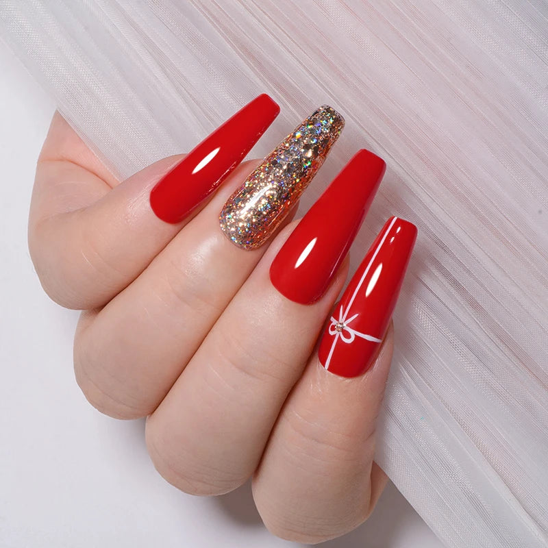 MEET ACROSS 6PCS/SET Macaron Series Gel Nail Polish Set Glitter Semi Permanent UV Nail Kit Base Matte Top Coat Nail Art Manicure