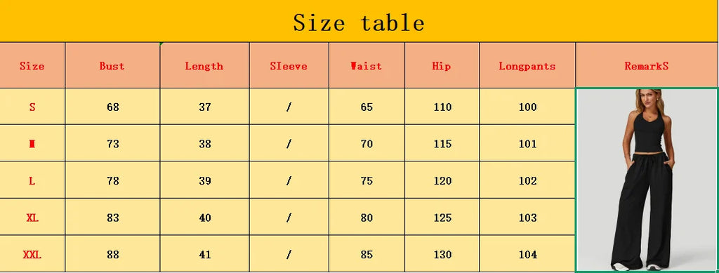 European and American fashion women's trousers set comfortable wide-leg trousers set loose casual pants women's sports fitness e