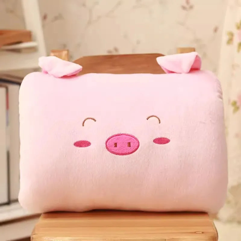 Lovely Gray Cat Kitten Panda Frog Strawberry Pig Cute Animal Soft Stuffed Plush Toy Hand Warm Girl Boy Birthday Christmas Gift