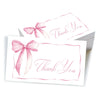 50Pcs Pink Minimalist Thank You Cards, Mini English Gift Note Cards with Blank Design for Party Favors, Gift Wrapping & Decorati