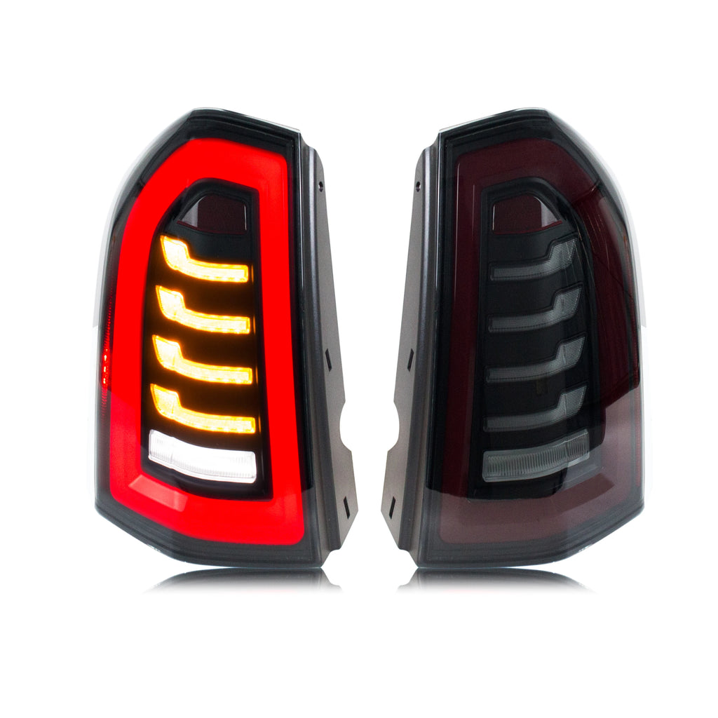 LED Tail Lights for Chrysler 300 300C 300S 2011-2014 Dynamic Signal Start-up Animation Pair Black Rear Lamps Assembly