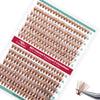 FADVAN Brown 14 Rows Diy Cluster Segmented Lash 9-16mm C/D Curl Upper Lower Fake Eyelash Professional Heat Bond Eyelashes