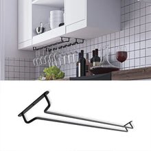Laai beeld in Galery-kyker, Wine Glass Hanging Rack with Screws Wall Mount Wine Glass Holder Hanger Storage for Bar Kitchen