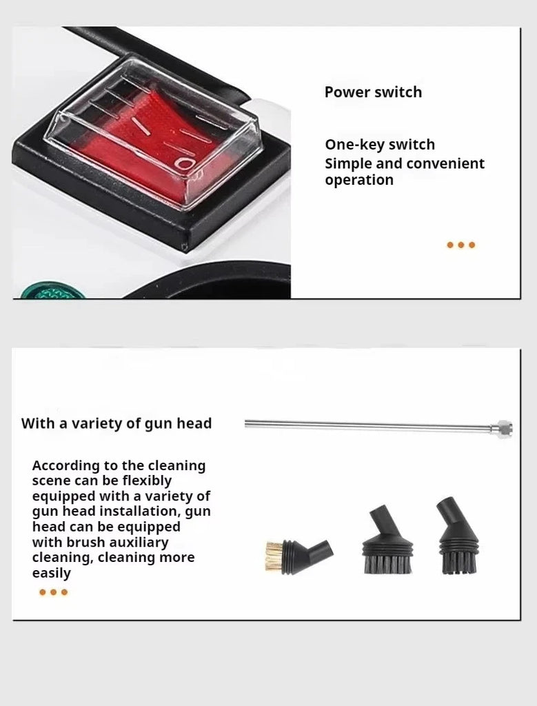 Steam Cleaner High Temperature Sterilization Air Conditioning Kitchen Hood Home /Car Steaming Cleaner 220V EU Plug