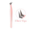 Fadvan Tweezers for Lashes Extension Fiber Tips Stainless Steel Makeup Tweezers Anti-static Free Print Your Logo