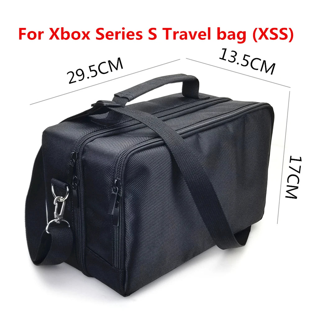 For Xbox Series X/S Console Carrying Case Anti-Scratch Handbag Shoulder Bag Protective Travel Bag for Console Controllers Cables