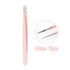 Fadvan Tweezers for Lashes Extension Fiber Tips Stainless Steel Makeup Tweezers Anti-static Free Print Your Logo