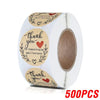 100-500pcs Round Natural Kraft Handmade Stickers Scrapbooking For Package Adhesive Thank You Sticker Seal Labels