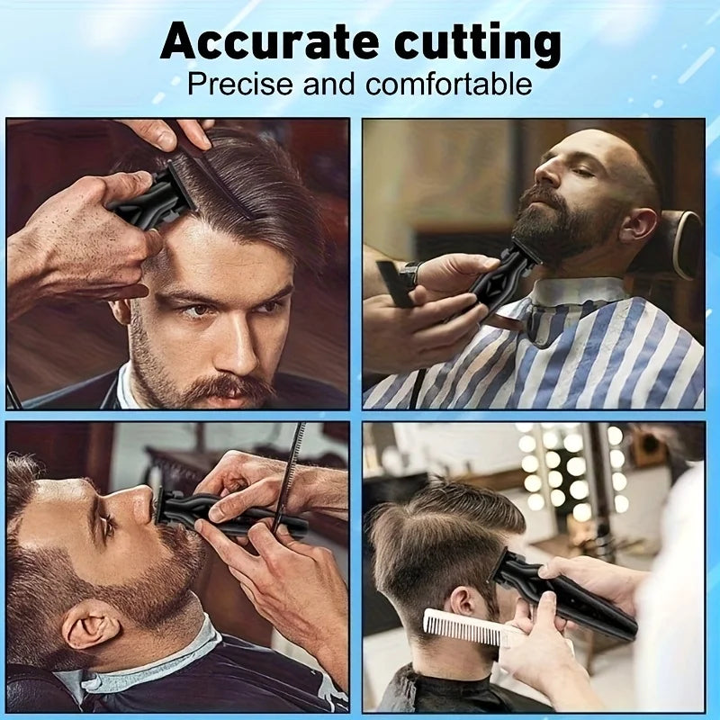 Men's Hair Clippers Trimmer Set - USB Rechargeable Lithium Battery ABS Body,Cordless Barber Clipper Haircut Grooming Kit