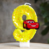 Mcqueen Candles Anime Cake Decor Theme 0-9 Number Candles Birthday Party Cake Topper Kids  Baby Shower  Gift Supplie