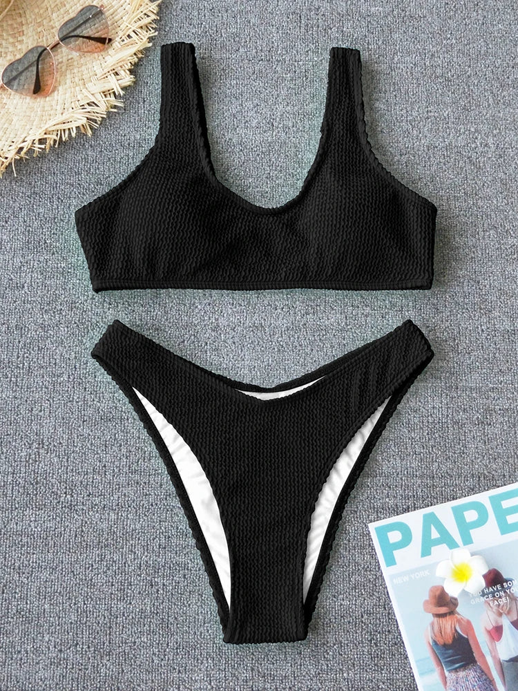 Sexy Bikini 2025 Swimsuit Women Swimwear Push Up Bikini Set Thong Brazilian Bathing Suit Beach Wear Biquini Bather Female