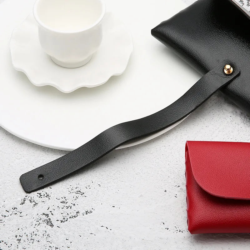 Fashion Glasses Case Handmade Soft Cover Bag For Women Buckle Clamshell Sunglasses Case PVC Leather Glasses Box