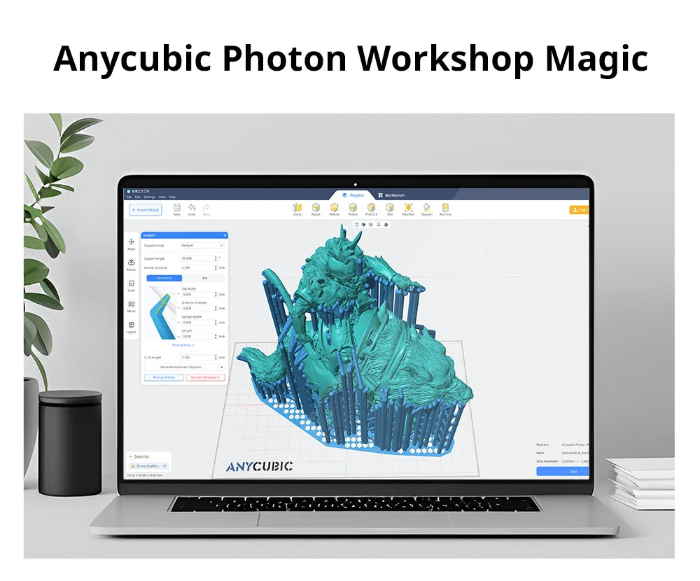 ANYCUBIC Photon Mono 4 AE Version LCD UV Resin 3D Printer with 7" 10K high-definition screen High-Speed 3D Printing 153×87×165mm