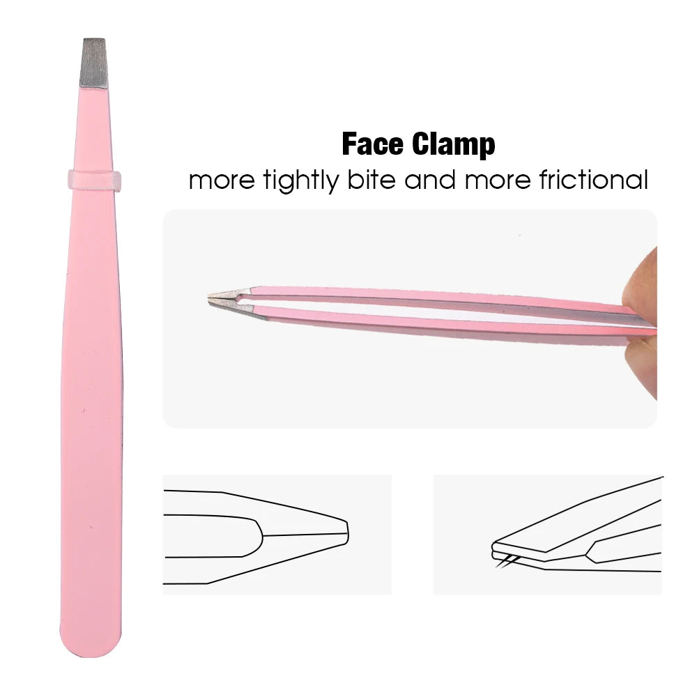 Tweezers Set 4piece Professional Stainless Steel Tweezers Precision Tweezers for Eyelash Extension Eyebrows Facial Blackhead
