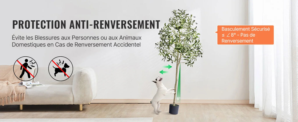 SucceBuy Artificial Olive Tree 4/5/6FT Tall Faux Plant Secure PE Material Anti-Tip Tilt Protection Low-Maintenance Tree for Home