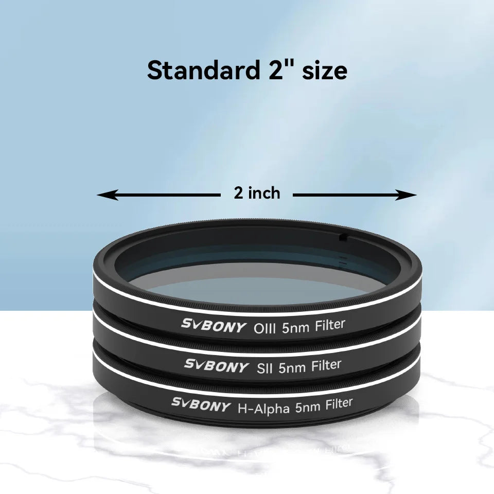 Svbony SV227 2/1.25inch Filter 5nmH-Alpha SII-CCD OIII-CCD Narrow Band for Astronomy Telescope Deep Space Planetary Photography