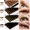ABONNIE Cocoa Brown Individual Volume Eyelashes Extensions C CC D Brown Colored Natural Classic Mink Lashes Tray