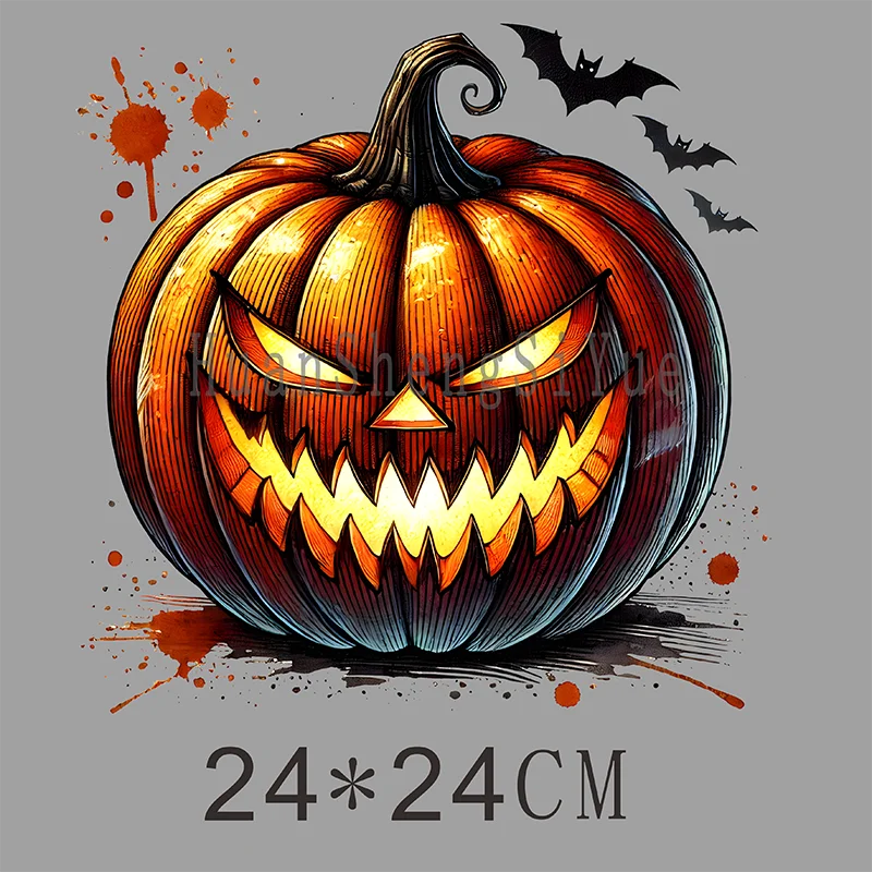 Ironed Sticker Clothing DTF Thanksgiving Halloween Fashion T-shirt Hoodie DIY Jacket Patch Is Waterproof