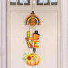 Happy Thanksgiving Day Door Banner Autumn Vine Wreath Dwarf Doll Ornament Gnomes Decorations for Home Tiered Tray Tabletop Decor