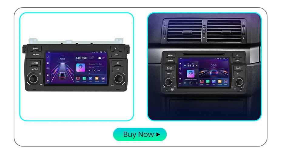 Junsun Wireless CarPlay for Apple Android Auto Car Radio for BMW E46 M3 X5 1998-2006 GPS RDS Touch Screen