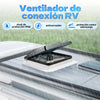 Caravan Roof Vent Fan for RV Light-transmitting Window Motorhome Air Ventilation Automatic Exhaust Fan with LED Light 12V