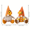 Thanksgiving Decorative Supplies Harvest Season Sunflowers Decorative Maple Leaf Straw Hat Rudolf Goblin Dwarf Doll Pendant