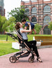 Luxurious 3 in 1 Baby Stroller Portable Travel Baby Carriage Folding Prams Aluminum Frame High Landscape Car for Newborn Baby BLACK