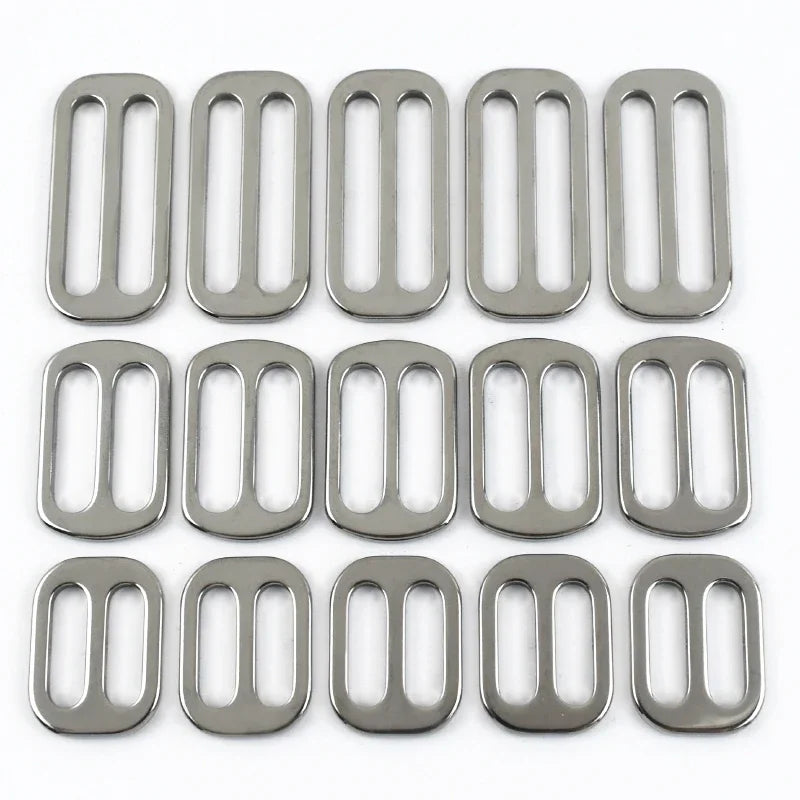 2-10Pcs 20-38mm Stainless Steel Bag Strap Buckles Tri-Glide Slider Ring Buckle Garment Belt Clip Clasp Adjuster Hook Accessories