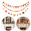 Autumn Leaves Maple Garlands Round Paper Thanksgiving Banner String Home Birthday Party Holiday DIY Wall Fireplace Hanging Decor