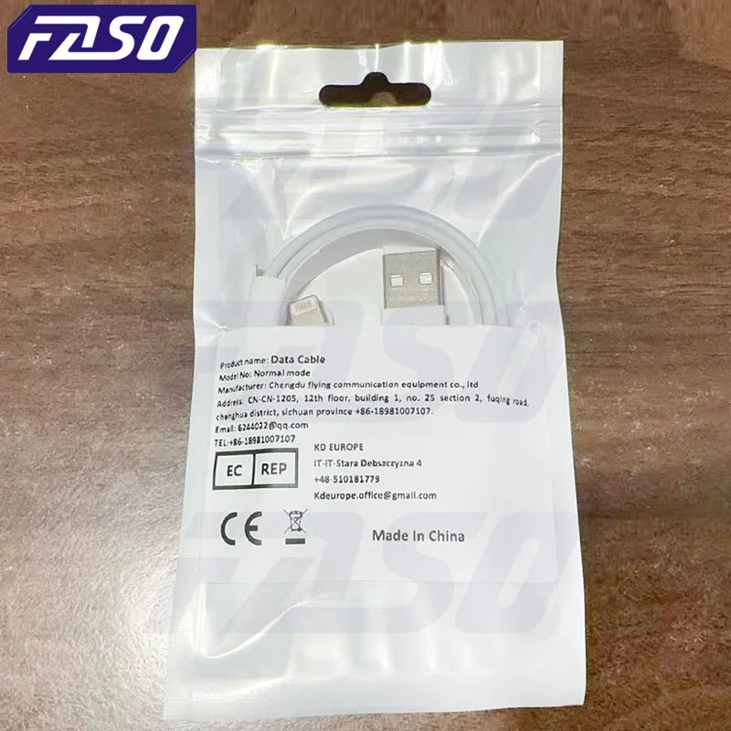 FASO Quality USB Charger Cable for iPhone 14 8 7 6S Plus 13 12 Pro XS Max XR SE Fast Charging Cord Data Sync Line 1m 2m 3m