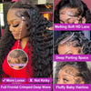 40 46 Inch Deep Wave 13x6 13x4 Hd Lace Front Human Hair Wig 250 Density Water Curly 360 Lace Frontal Wigs Human Hair For Women