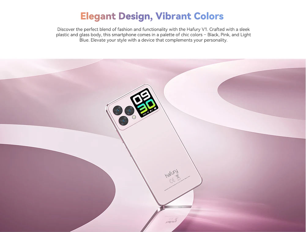 Cubot Hafury V1, Smartphone Android, 16GB RAM(8GB+8GB), 256GB ROM, Dual Screen, 64MP Camera, NFC, Global Version, Dual 4G Phone