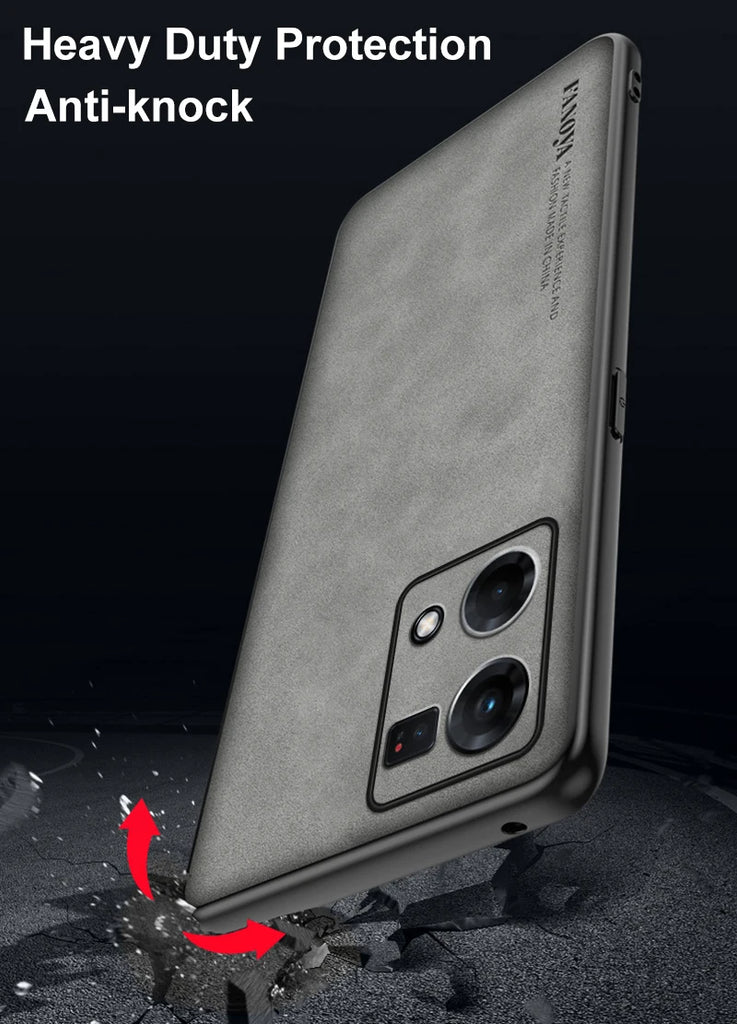 Luxury PU Leather Case For OPPO Reno 8 Pro Plus 7 4G 7 Lite 7Z 8Z 5G Cover Matte Silicone Protection Phone Case For OPPO F21 Pro