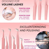 Fadvan Tweezers for Lashes Extension Fiber Tips Stainless Steel Makeup Tweezers Anti-static Free Print Your Logo