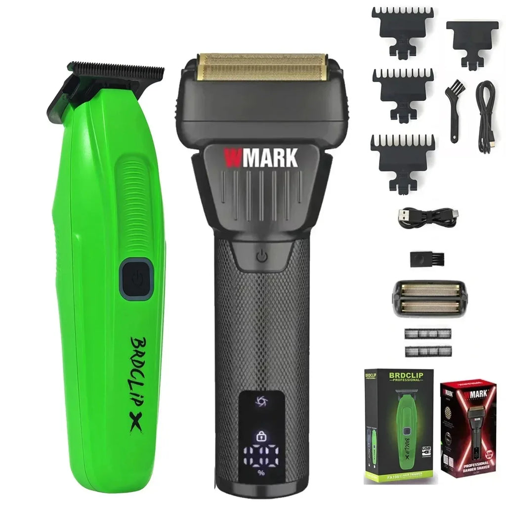 WMARK NG-7982 BRDCLIP FA-1981 Professional Electric Hair Clipper Hair Trimmer for Man Electric Shaver 9000/7500RPM Barber Shop
