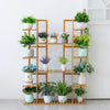 Multi-Tiered Bamboo Plant Stand Indoor Outdoor Flower Pot Holder Rack for Garden Balcony Living Room