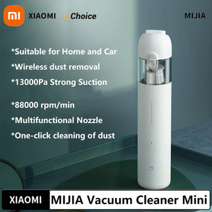2025 NEW XIAOMI MIJIA Portable Handheld Vacuum Cleaner For Home Car Mini Wireless Dust Catcher Collector 13000PA Cyclone Suction