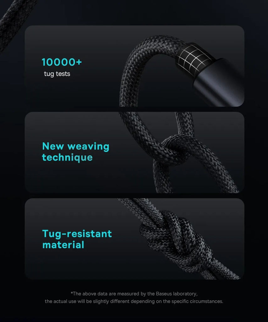 Baseus 100W USB C To Type C Cable For iPhone  16 15 Plus Pro Max PD Fast Charging Charger Cable For Macbook Xiaomi Samsung