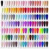 MEET ACROSS 6PCS/SET Macaron Series Gel Nail Polish Set Glitter Semi Permanent UV Nail Kit Base Matte Top Coat Nail Art Manicure
