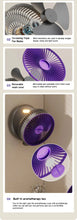 Load image into Gallery viewer, Foldable Desktop Fan Mini  Wall-Mounted Fan With Warm Night Light Rechargeable 4 Gears Adjustable Portable Air Circulation Fan - Mighty Dollars
