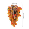Thanksgiving Front Door Decorations Fall Wreath Door Wreath With Pumpkins/Berries/Maple Leaves Harvest Wreath For Autumn Party