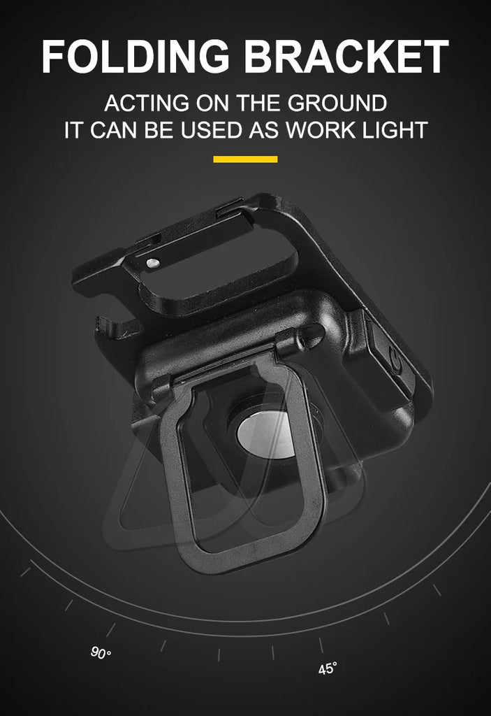 COB LED Mini Flashlight Super Bright EDC Keychain Light Outdoor Emergency Camping Pocket Lamp With Tail Magnet Corkscrew