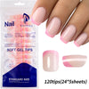 240/120Pcs Colorful French Short Square False Nails Full Cover Fake Nail Tip Extension Acrylic Wearable Ballerina Press on Nails
