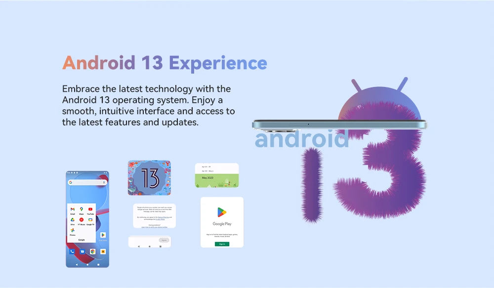 Cubot Hafury V1, Smartphone Android, 16GB RAM(8GB+8GB), 256GB ROM, Dual Screen, 64MP Camera, NFC, Global Version, Dual 4G Phone