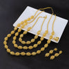 24k gold necklace and earrings rings set for women luxury jewelry nigeria bridal  Wedding party jewellery set accessories