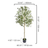 SucceBuy Artificial Olive Tree 4/5/6FT Tall Faux Plant Secure PE Material Anti-Tip Tilt Protection Low-Maintenance Tree for Home